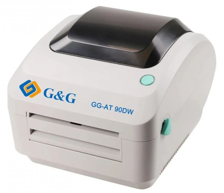 Термопринтер G&G GG-AT-90DW DT, 4' (108 mm), 203 dpi, 127 мм/сек, USB, Ethernet, серый, TSPL, EPL, ZPL, DPL
