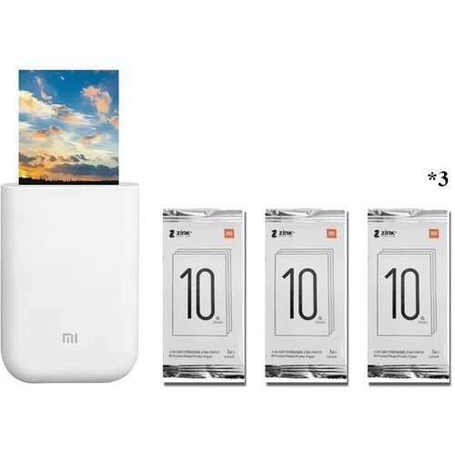 Портативный фотопринтер Xiaomi Mi Portable Photo Printer Комбинация 2