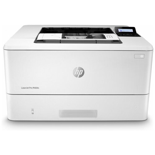 HP Принтер HP LaserJet Pro M404n (A4, 1200dpi, 38 ppm, 256 Mb, 2tray 100+250, USB2.0/GigEth, ePrint, AirPrint, 1y warr, cartridge 1500 in box, repl. C5F93A) (W1A52A#B19)